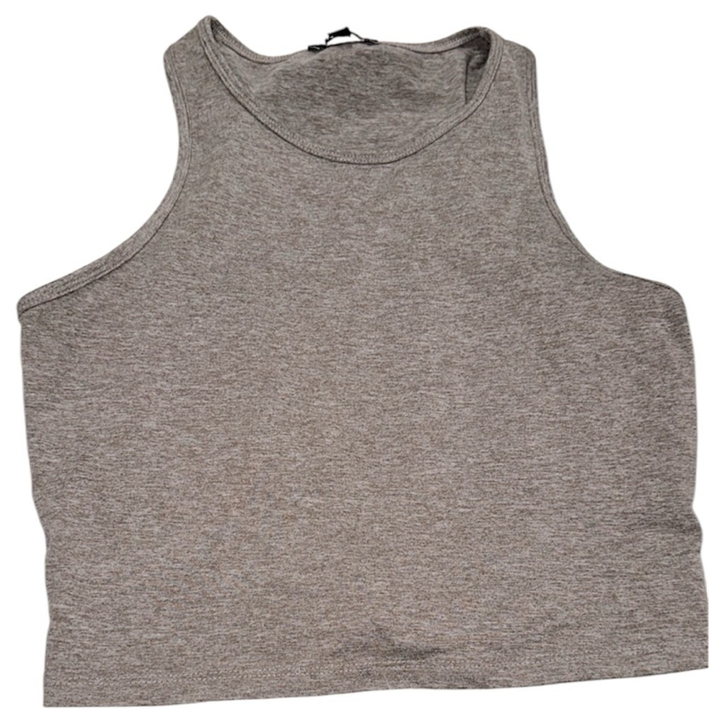 Zobha athletic Gray Sleeveless Crop Top size large